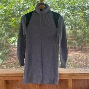 525 America Grey Long Sleeve Turtleneck Sweater Dress Size XS